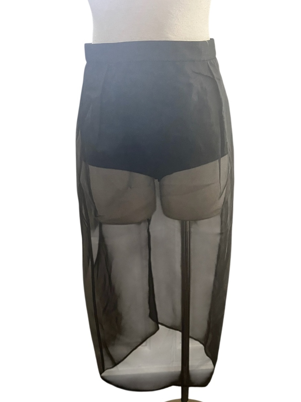 Sunday in Brooklyn Sheer Slit Midi Skirt Black Organza Size Small NWOT - Picture 6 of 11